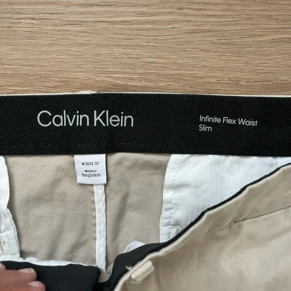 Calvin Klein Men's Light Tan Chinos - Picture 2 of 4